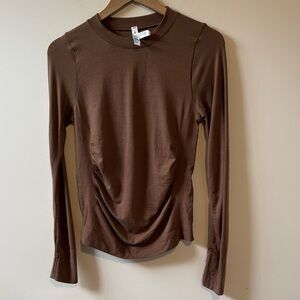 Athleta Chocolate Brown Long Sleeve Top